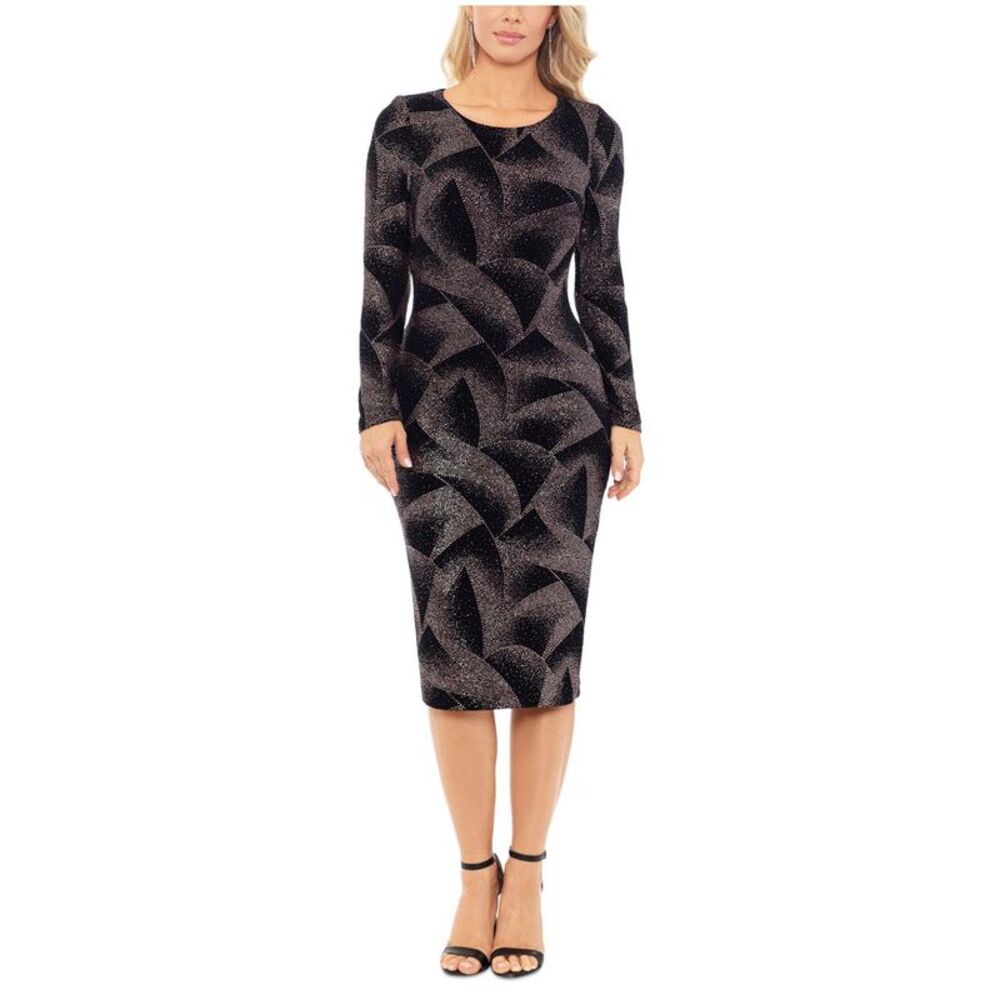 B&A Womens Glitter Knit Jersey Dress, NWT